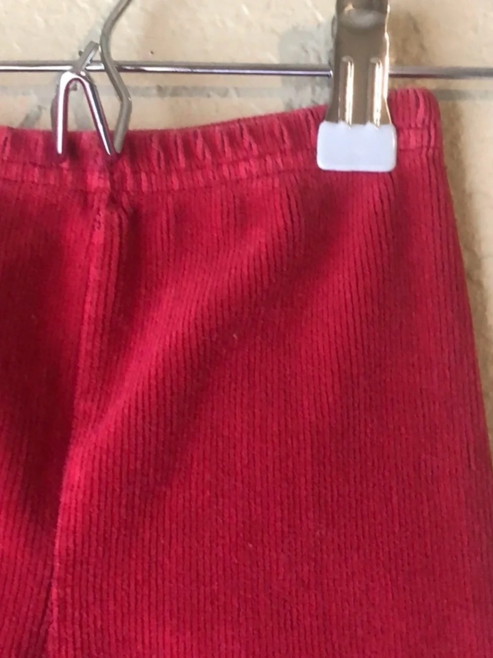 Gymboree Pants Girls Vintage Y2K Leggings Elastic Waist Red Corduroy Small 3 Yrs